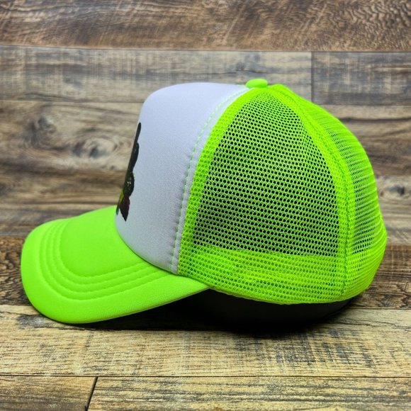 Creepshow Mens Trucker Hat Neon Green Snapback 1982 Cult Horror Anthology Cap - Picture 4 of 8